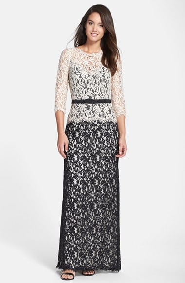 Help! I'm 56 years old, what do I wear to a black tie wedding? 4 Black and white lace dress