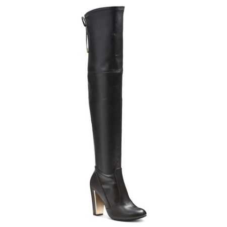 Black thigh high boots