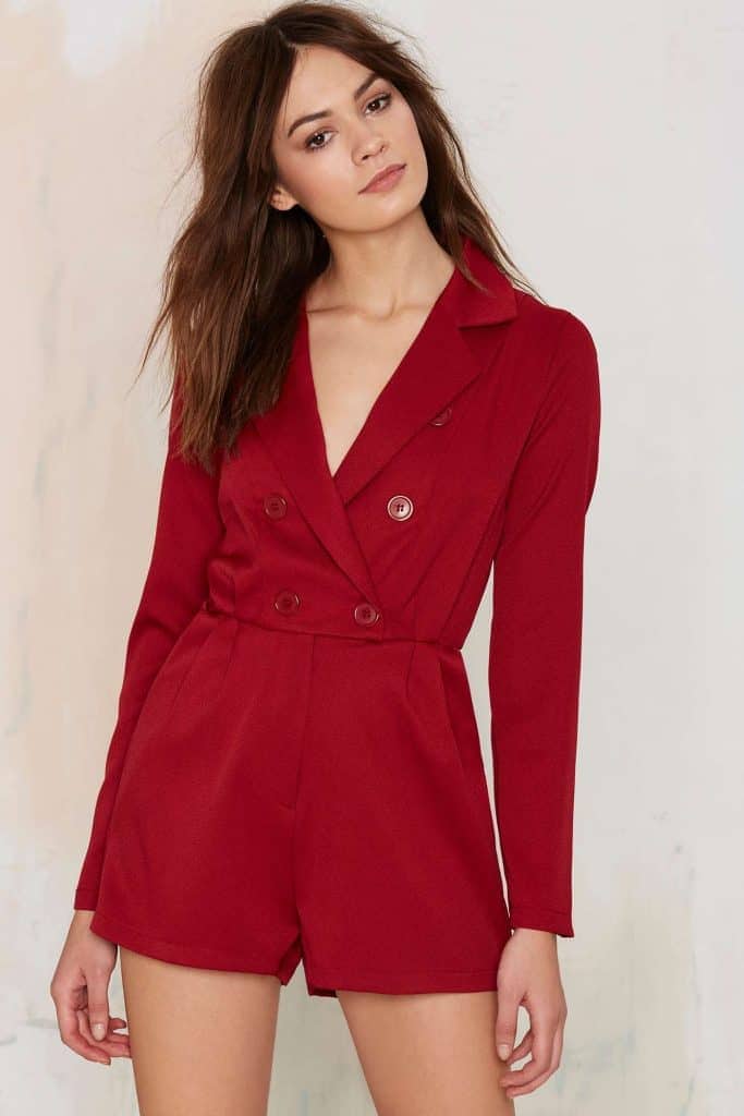 Blazer of Glory Tux Romper, $68, Nasty Gal