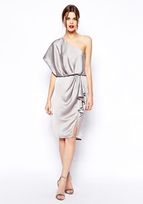 ASOS One Shoulder Drape Dress