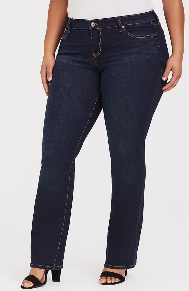 Our picks for the best plus-size jeans 4 Plus size bootcut jeans in dark wash