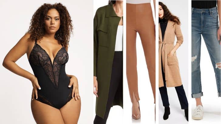 How to style a bodysuit like an off-duty model 1 Outfit collage showing how to style a bodysuit with layers and pants.