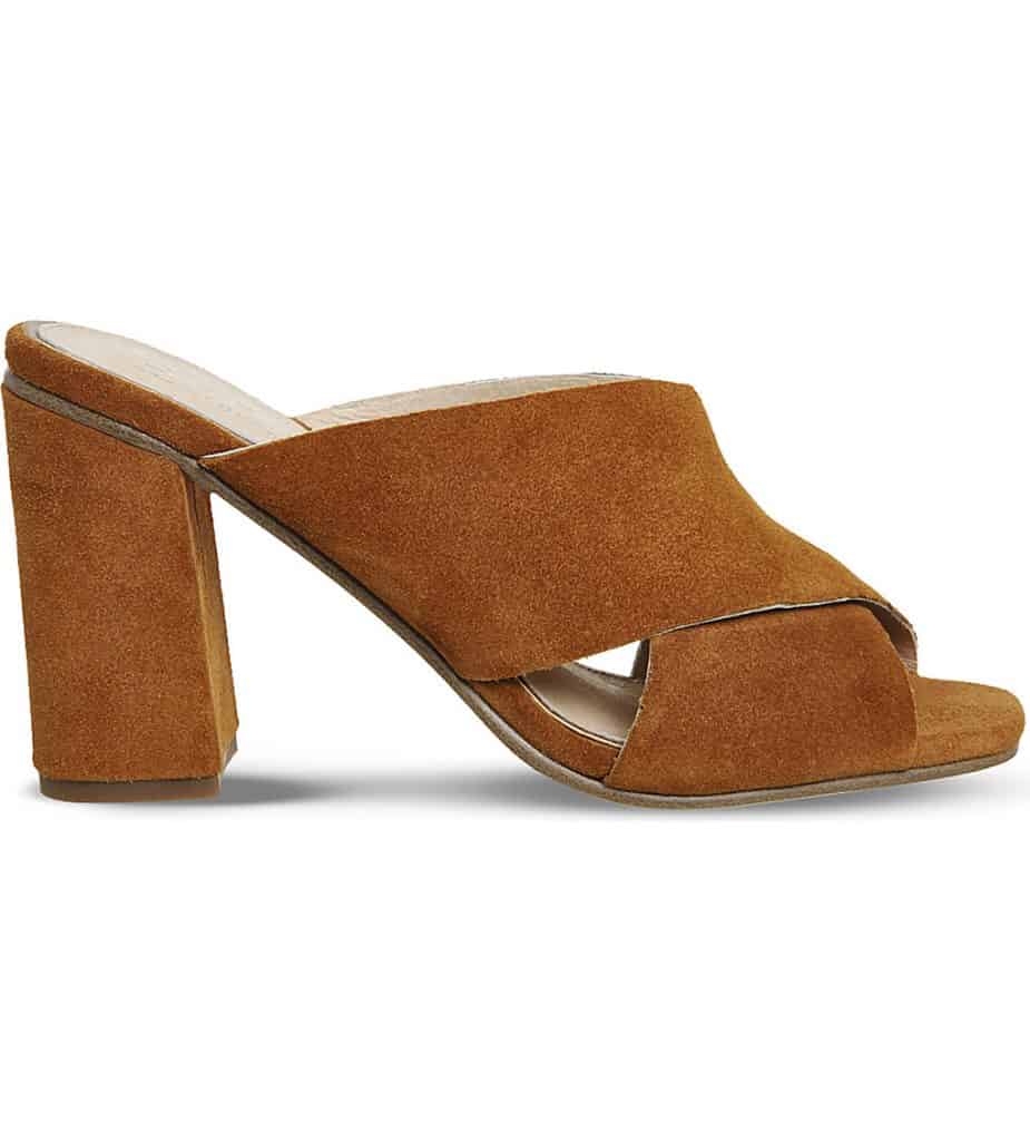 brown mule shoes