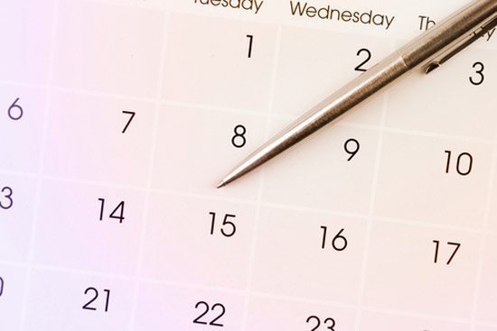 Calendar with pen