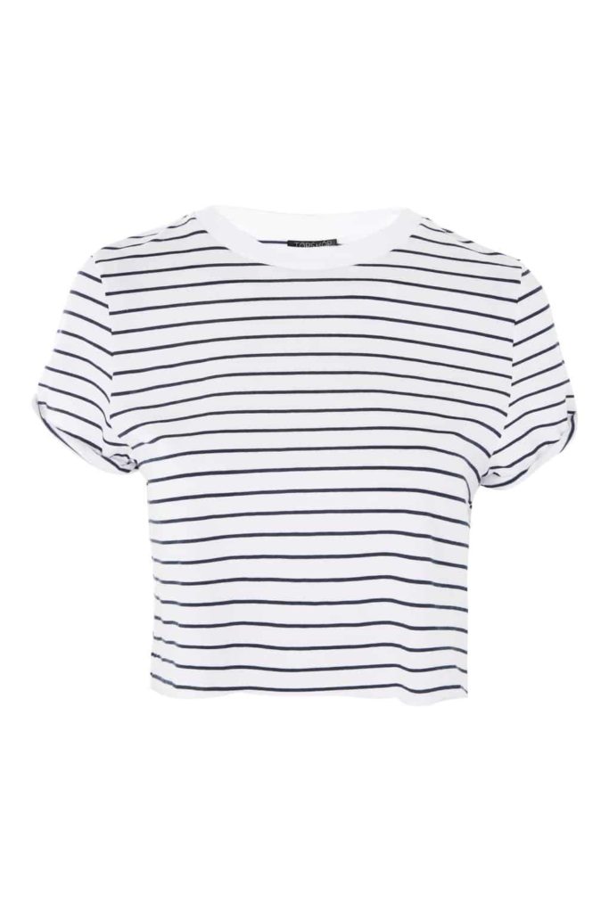 Striped cropped tee