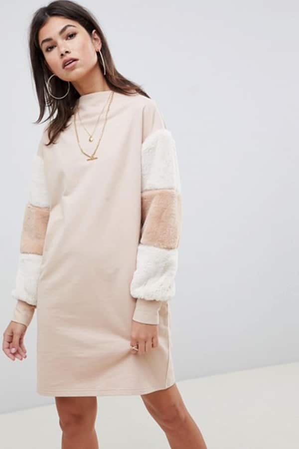 Faux fur dress from ASOS
