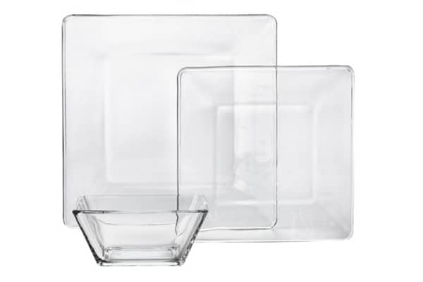 Glass dinnerware