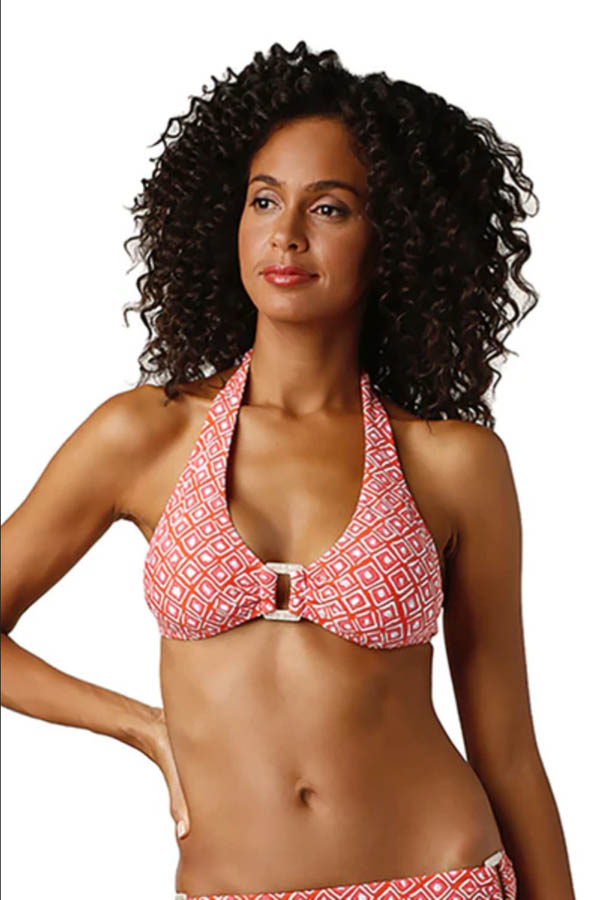 The best stores for end-of-summer swimwear deals 5 Woman wears patterned bikini by HelenJon.
