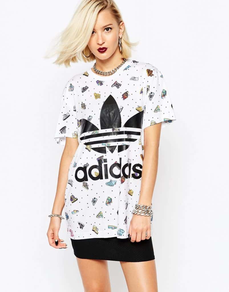 Ellie goulding: Steal her style 8 Adidas Jeremy Scott Oversized T-Shirt, $91, ASOS