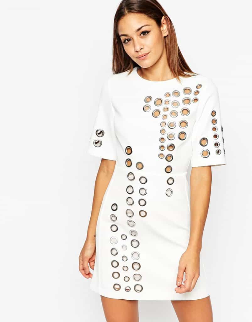 Eyelet Mini Dress, $154, ASOS
