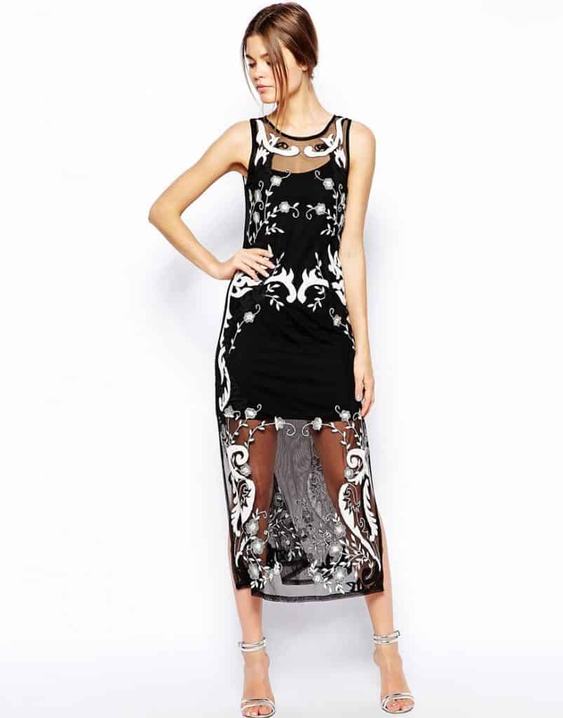ASOS Embroidered Midi Dress, $70, ASOS.com
