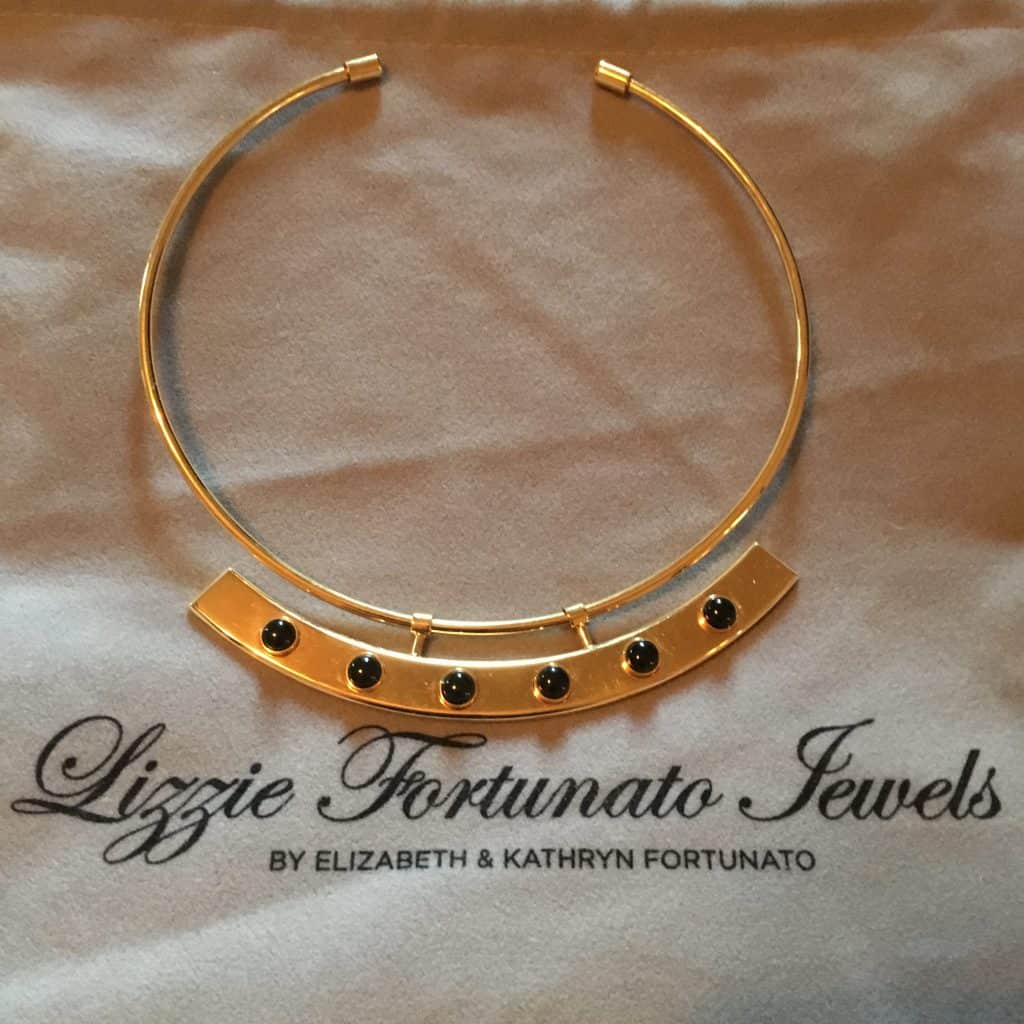 gold-plated brass collar necklace
