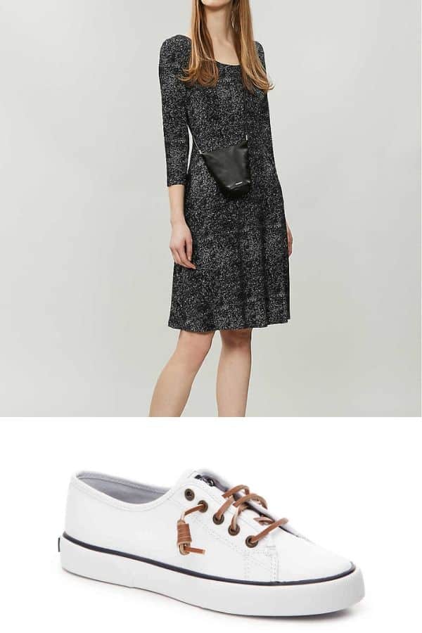 Dress and sneakers