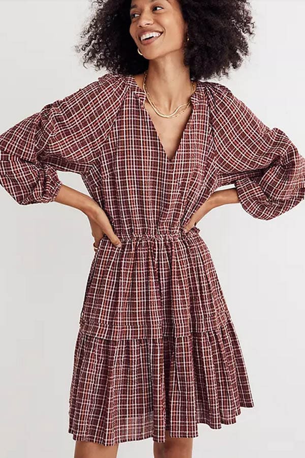 Shop these 14 best fashion and beauty labor day sales & save up to 75% 11 Model wears Madewell seersucker dress on sale for Labor Day.