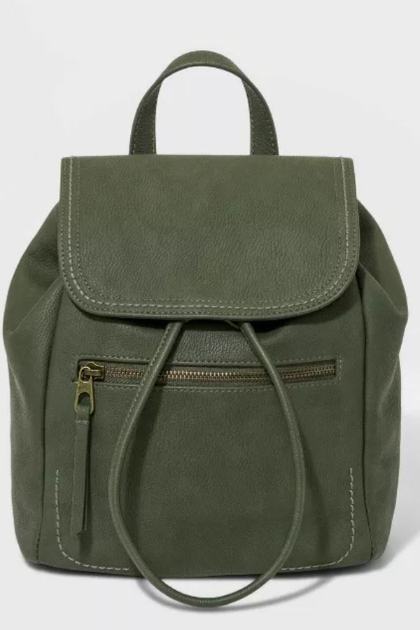 Green mini backpack from Target