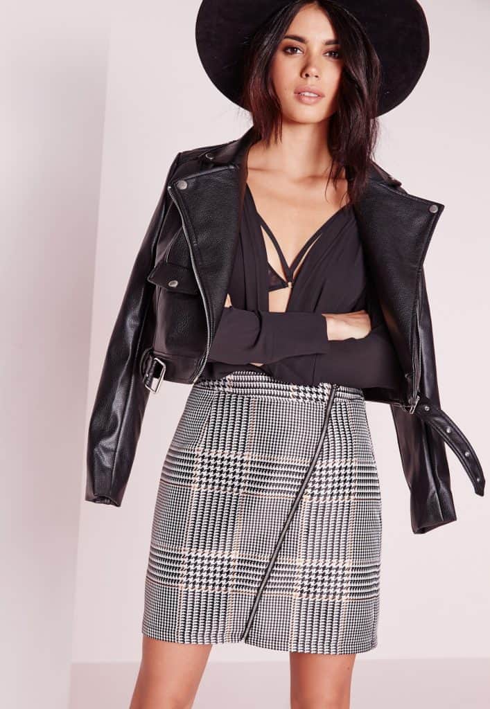 Demi lovato: Steal her style 6 Plaid Print Zip Skirt, $37.40, Missguided