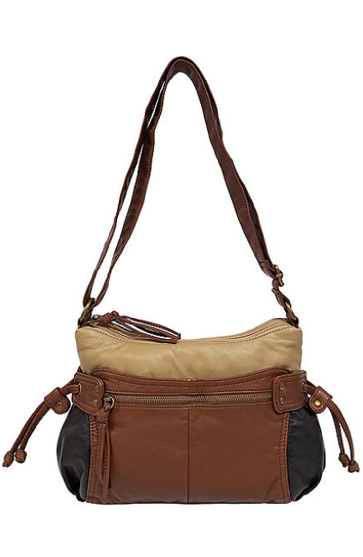 Color block shoulder bag