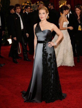 Kate winslet's best red carpet moments 9 slate-gray satin YSL