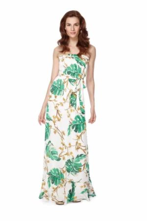 Green floral dress