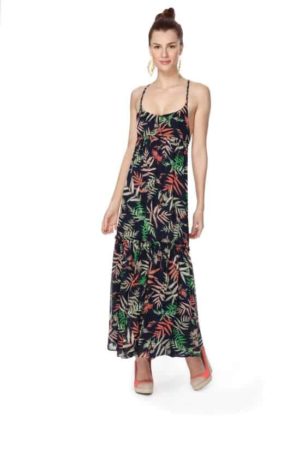 Palm print dress