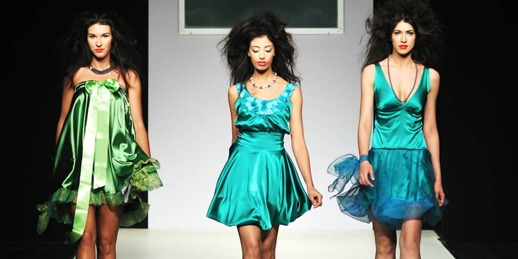 Runway models during fashion show