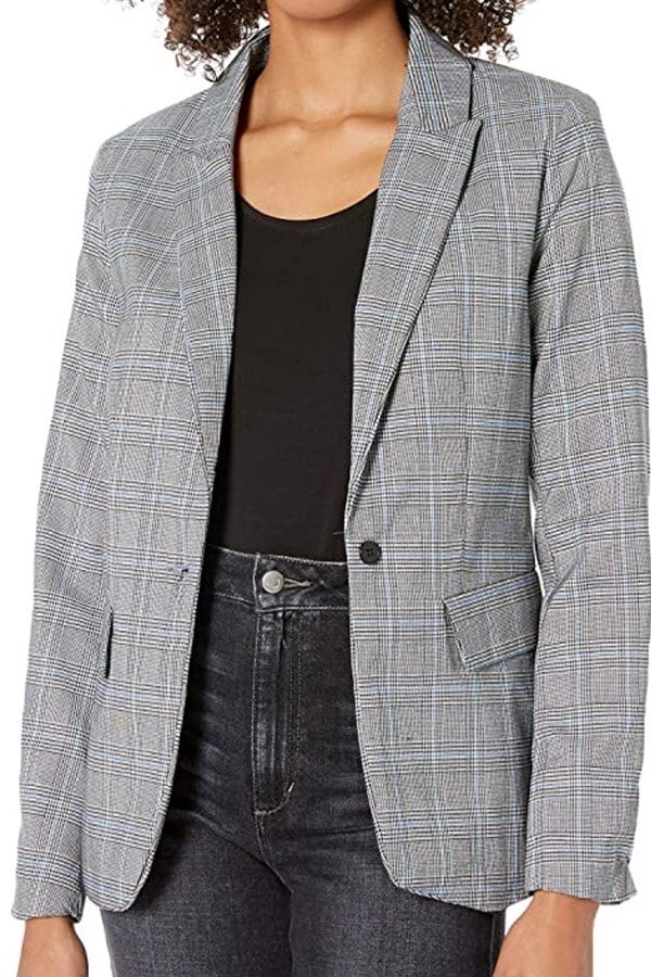 Grey check blazer 