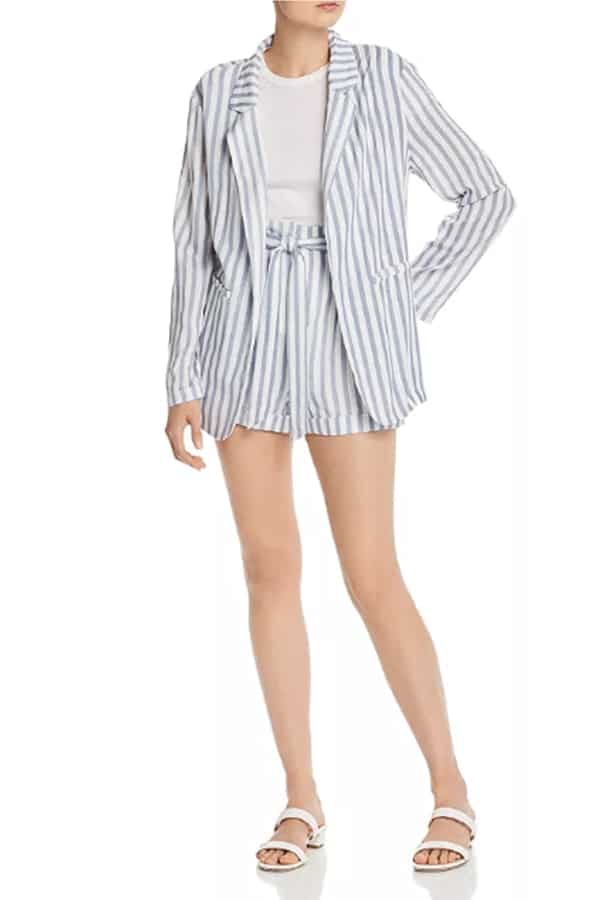 Striped women's short set