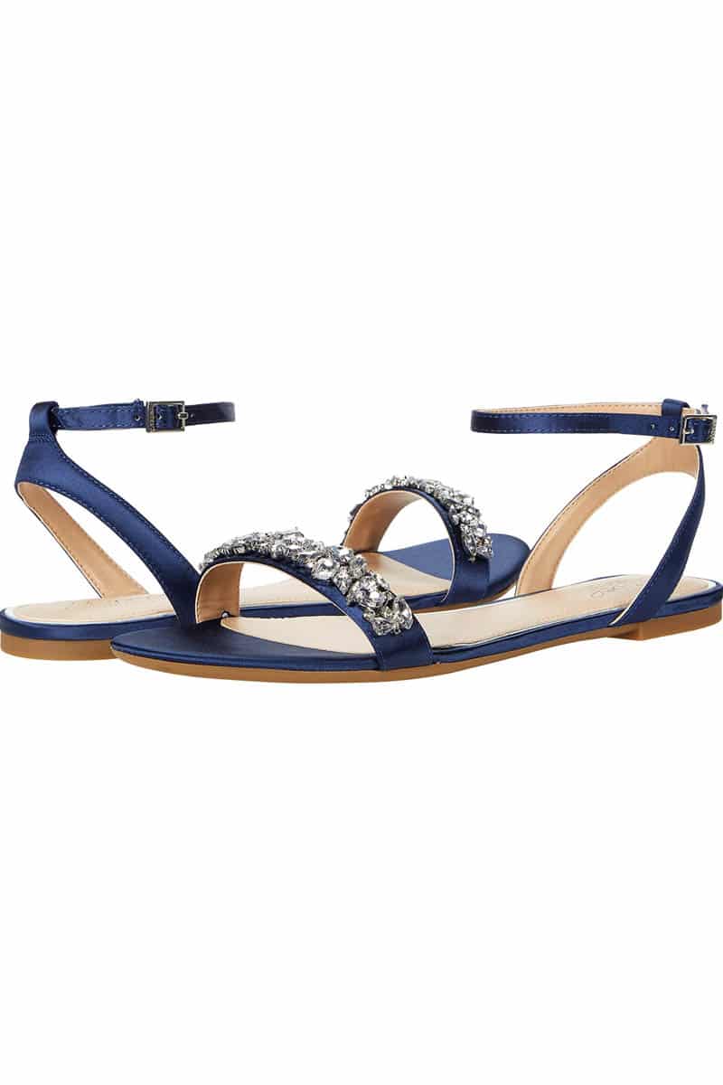9 more stunning spring shoe trends to shop now 5 Flat sandals with crystal band.
