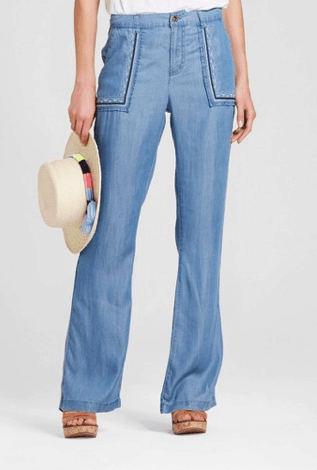 Chambray, wide-legged pants from Target