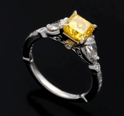 5 steps to designing your own wedding ring on a budget 1 Wedding ring with yellow stone