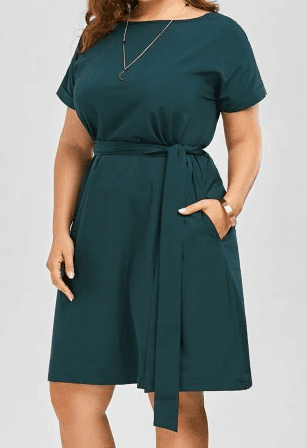 Green A line dress 