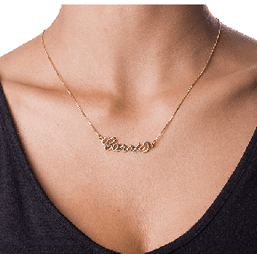 Necklace layering — the pieces to get you started 1 nameplate necklace