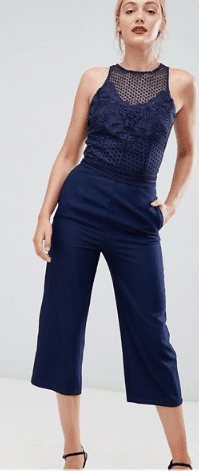neutral color clothing - navy jumpsuit