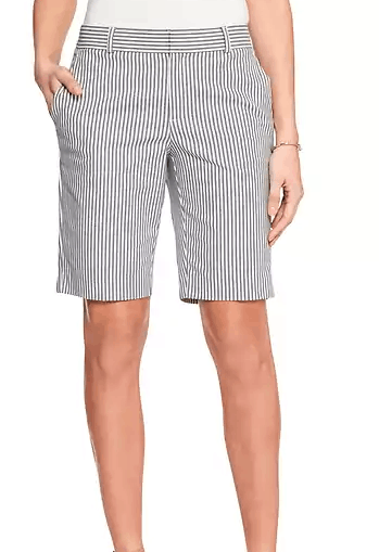 Striped Bermuda shorts