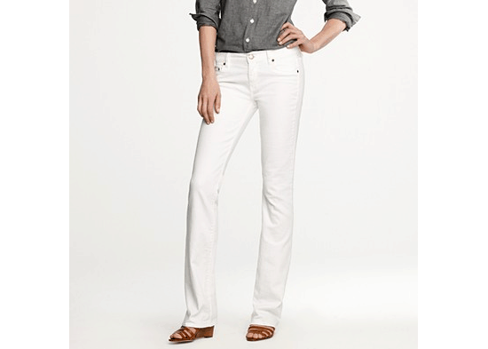 White Bootcut Jeans