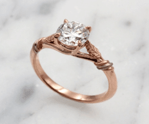 5 steps to designing your own wedding ring on a budget 2 Traditional wedding ring with clear stone